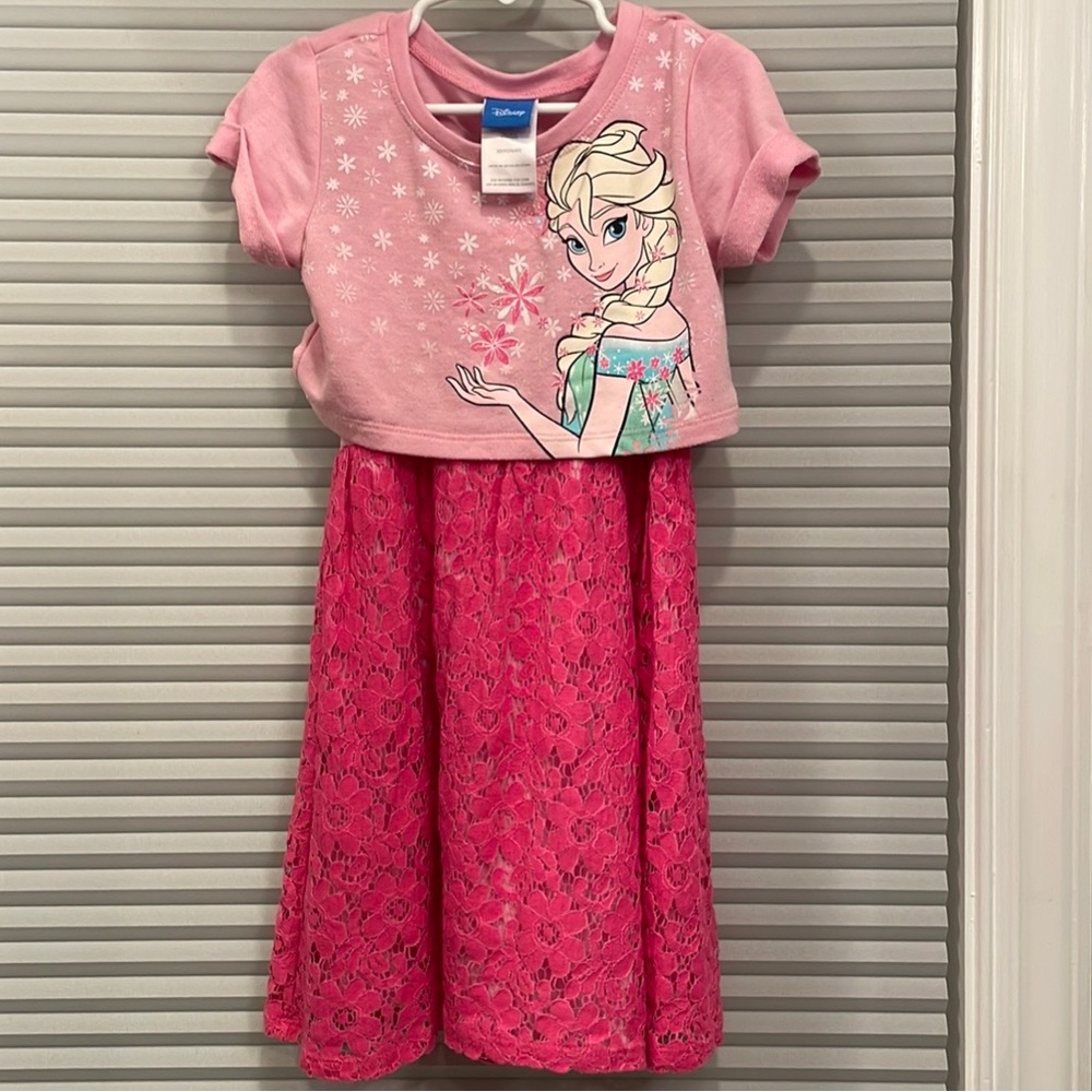 Pink Elsa Disney Toddler Dress 4T/5T